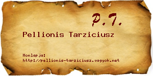 Pellionis Tarziciusz névjegykártya